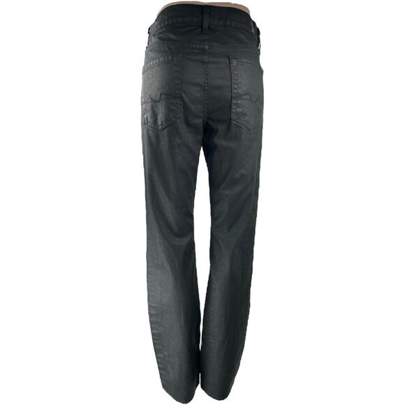 7 For All Mankind Slimmy Women's Black High Rise Straight Denim Jeans Size 29 - Picture 2 of 5